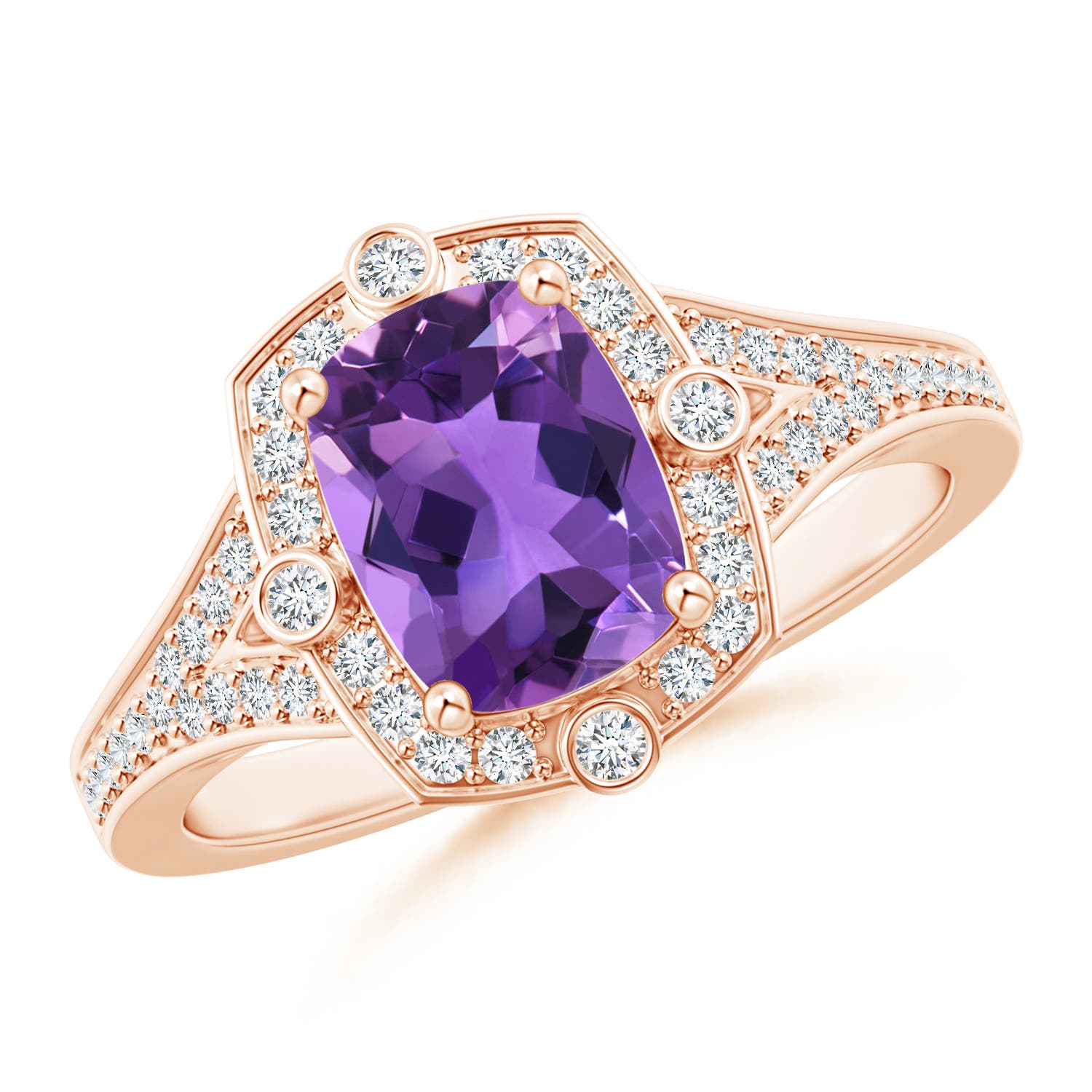 AAA - Amethyst / 1.48 CT / 14 KT Rose Gold