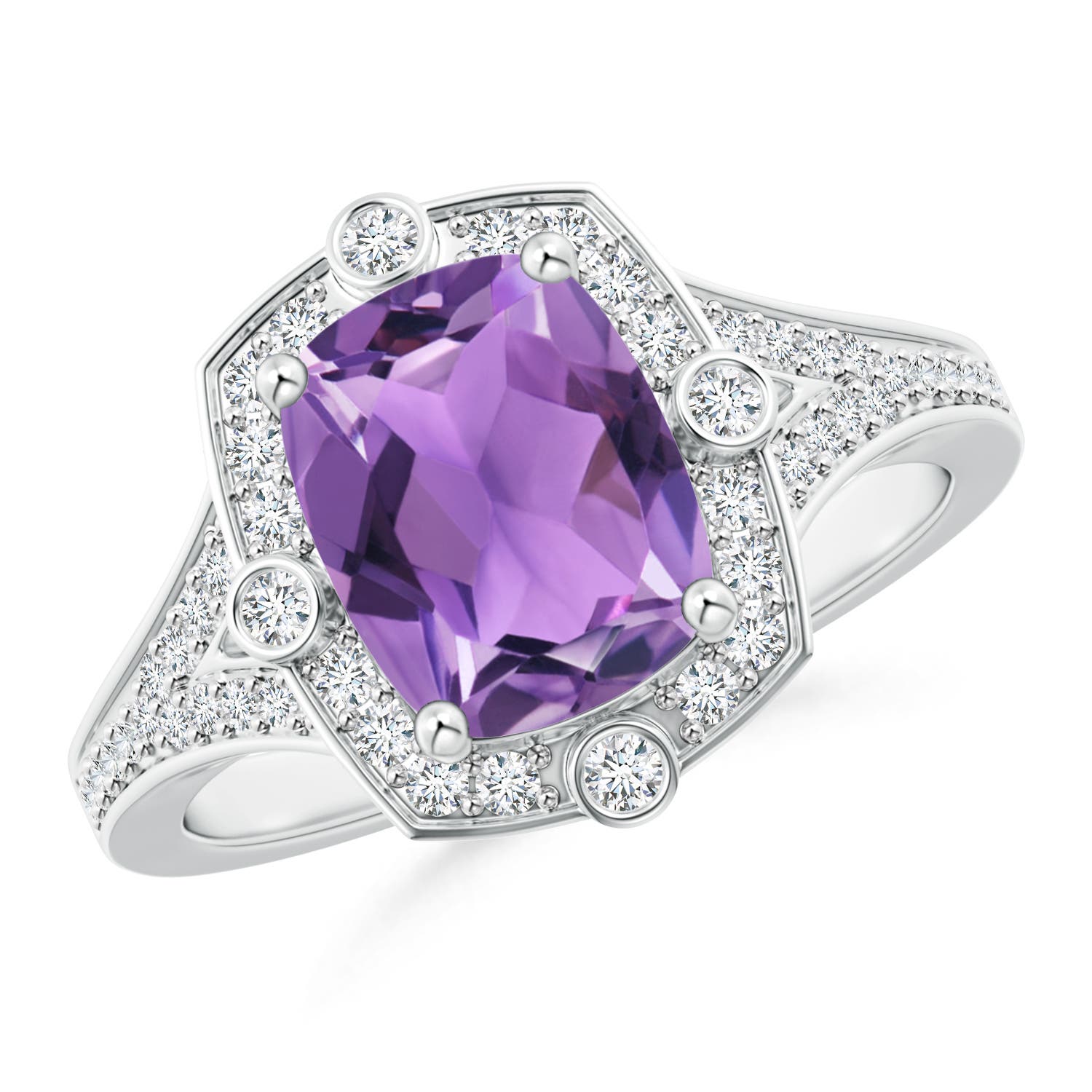 AA - Amethyst / 2.28 CT / 14 KT White Gold