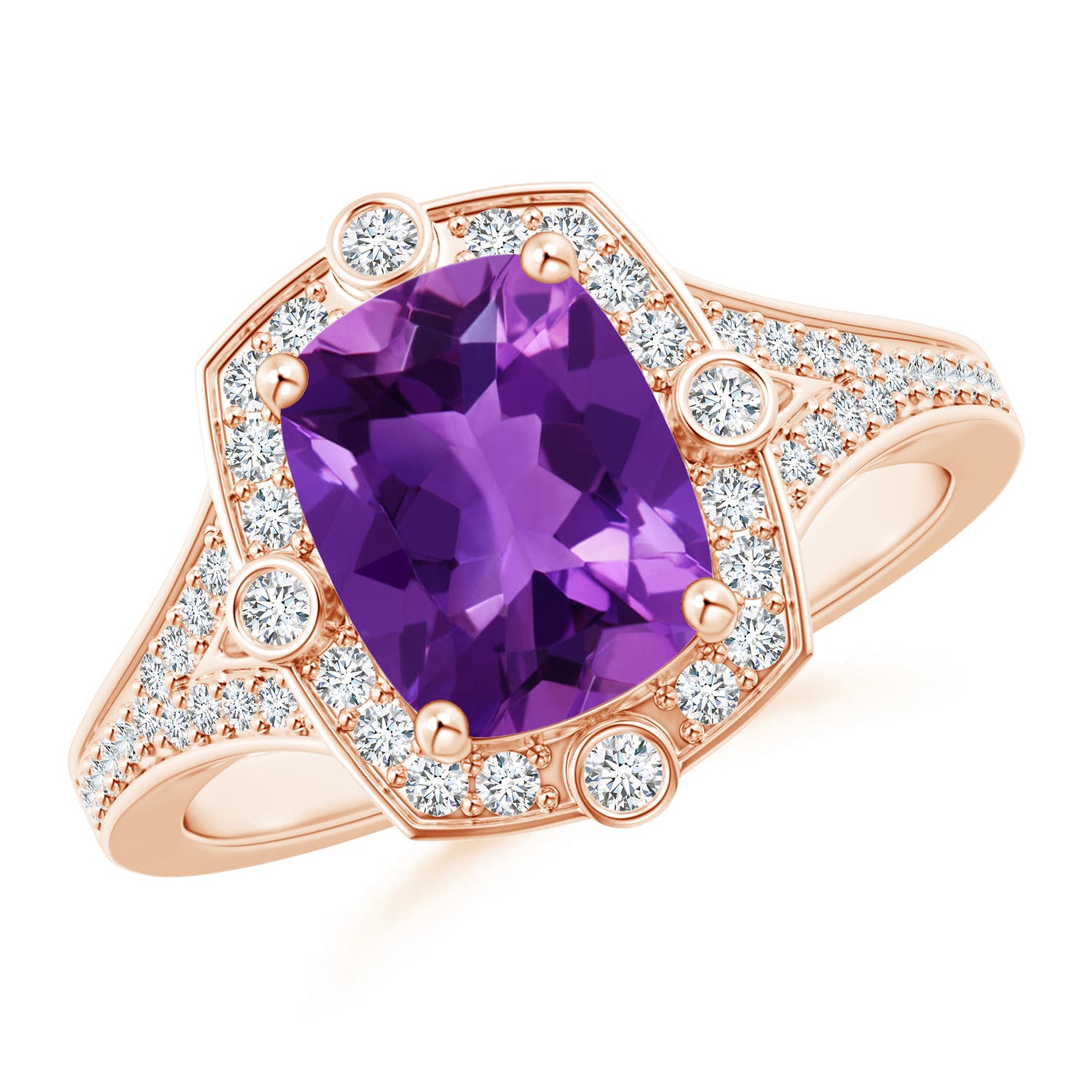 AAAA - Amethyst / 2.28 CT / 14 KT Rose Gold