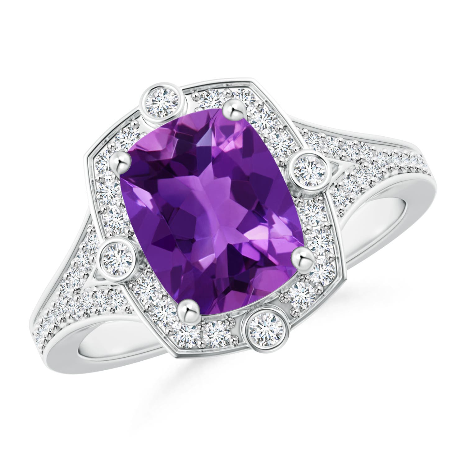 AAAA - Amethyst / 2.28 CT / 14 KT White Gold