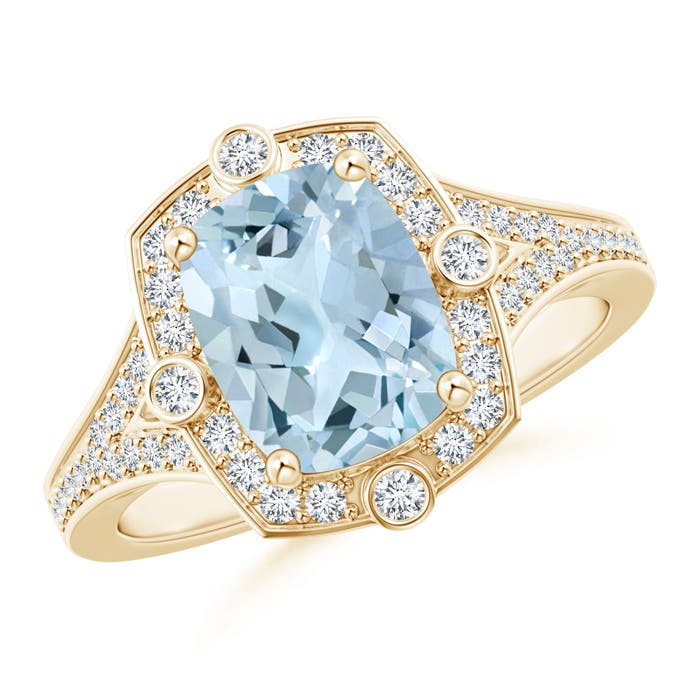 AA - Aquamarine / 2.13 CT / 14 KT Yellow Gold