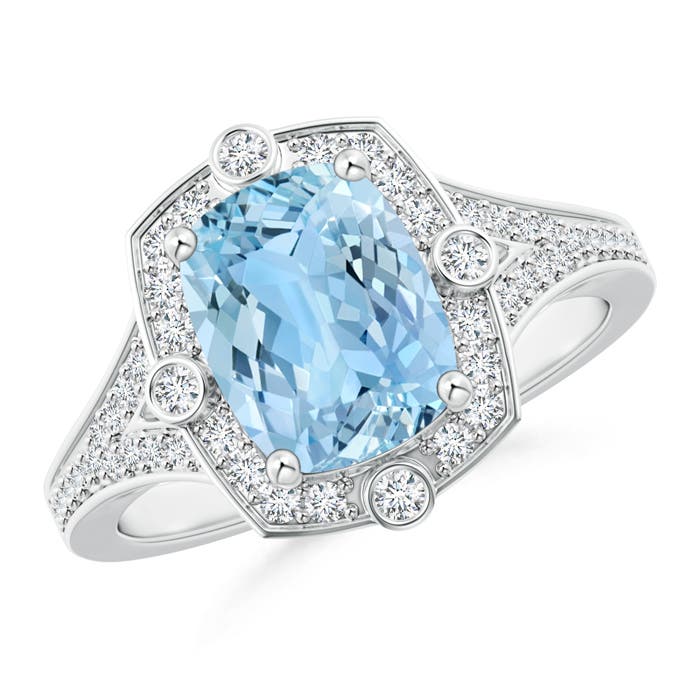 AAAA - Aquamarine / 2.13 CT / 14 KT White Gold