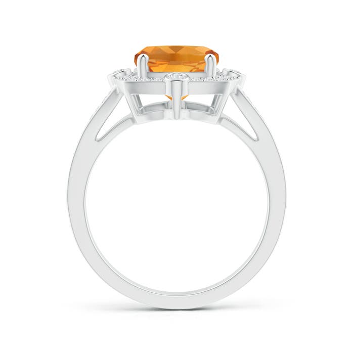 AA - Citrine / 2.95 CT / 14 KT White Gold