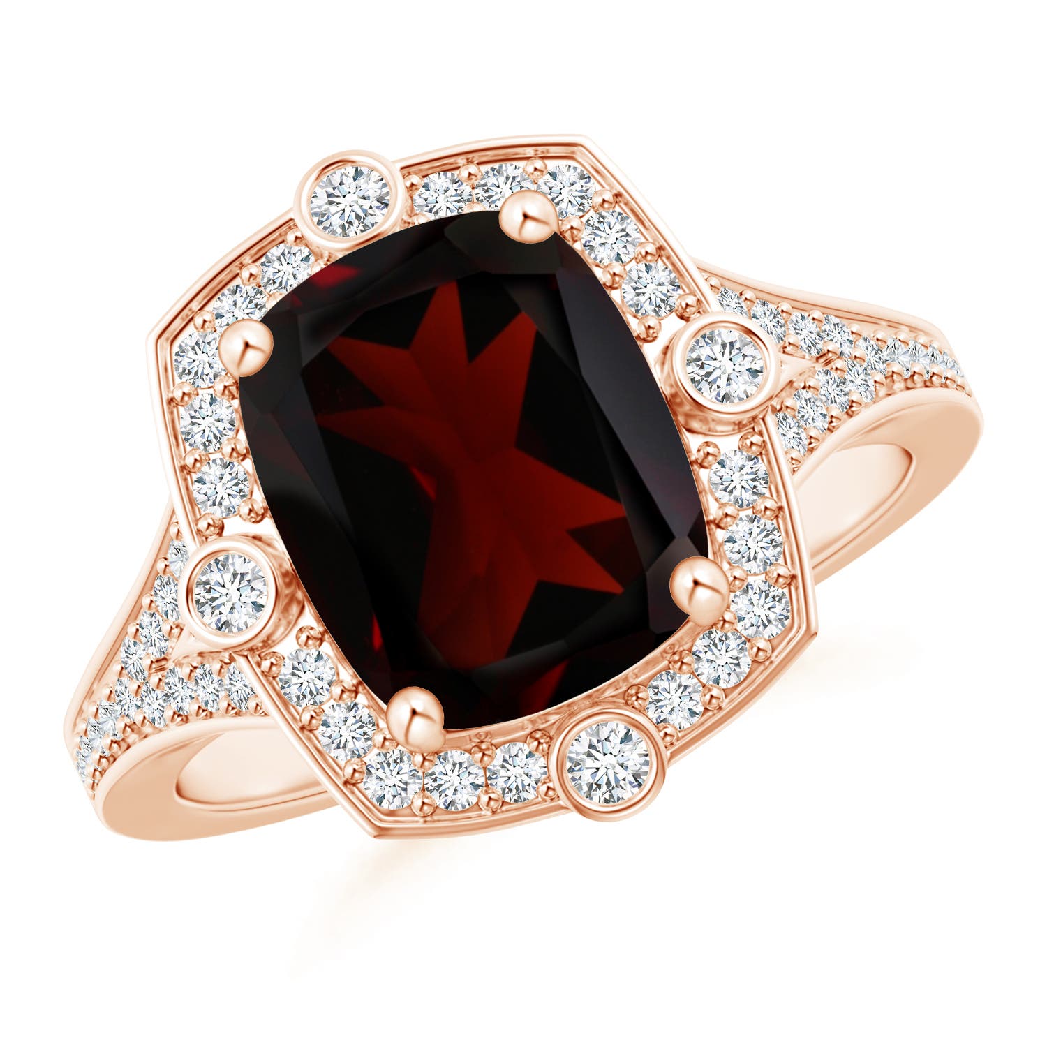 A - Garnet / 3.65 CT / 14 KT Rose Gold