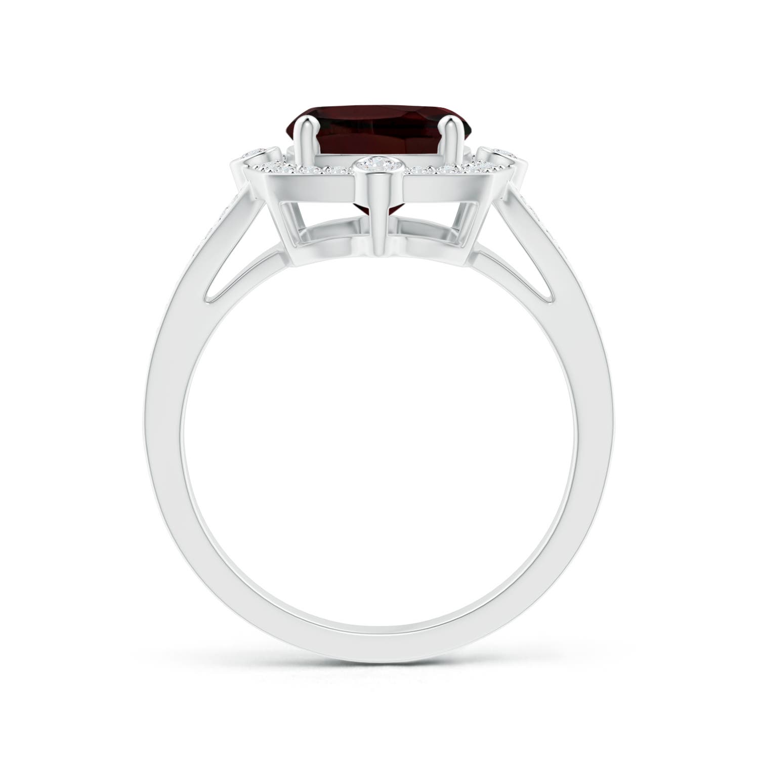 A - Garnet / 3.65 CT / 14 KT White Gold