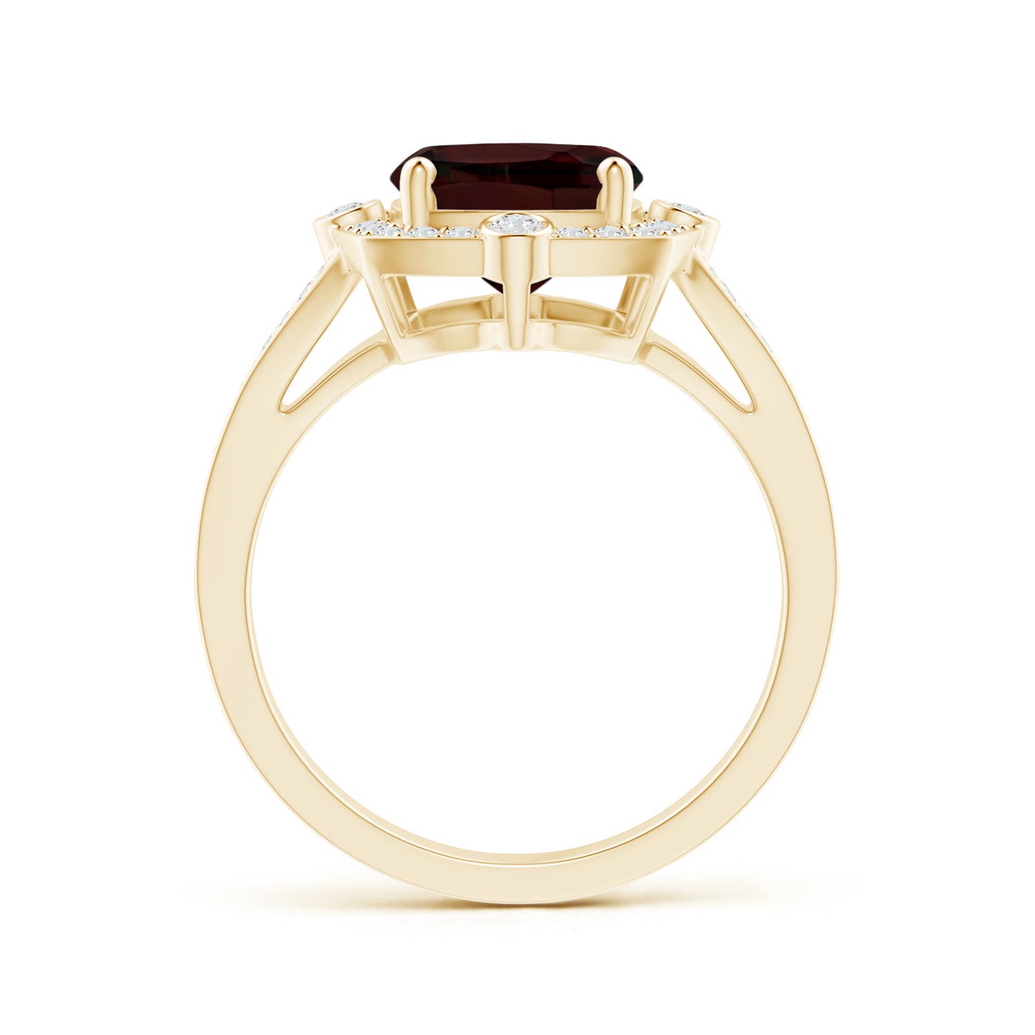 A - Garnet / 3.65 CT / 14 KT Yellow Gold