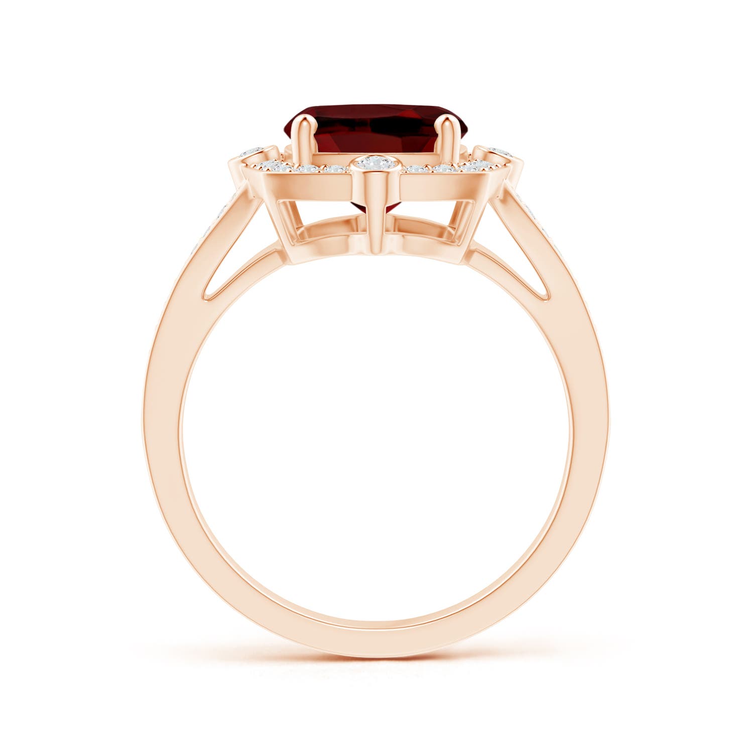 AAAA - Garnet / 3.65 CT / 14 KT Rose Gold