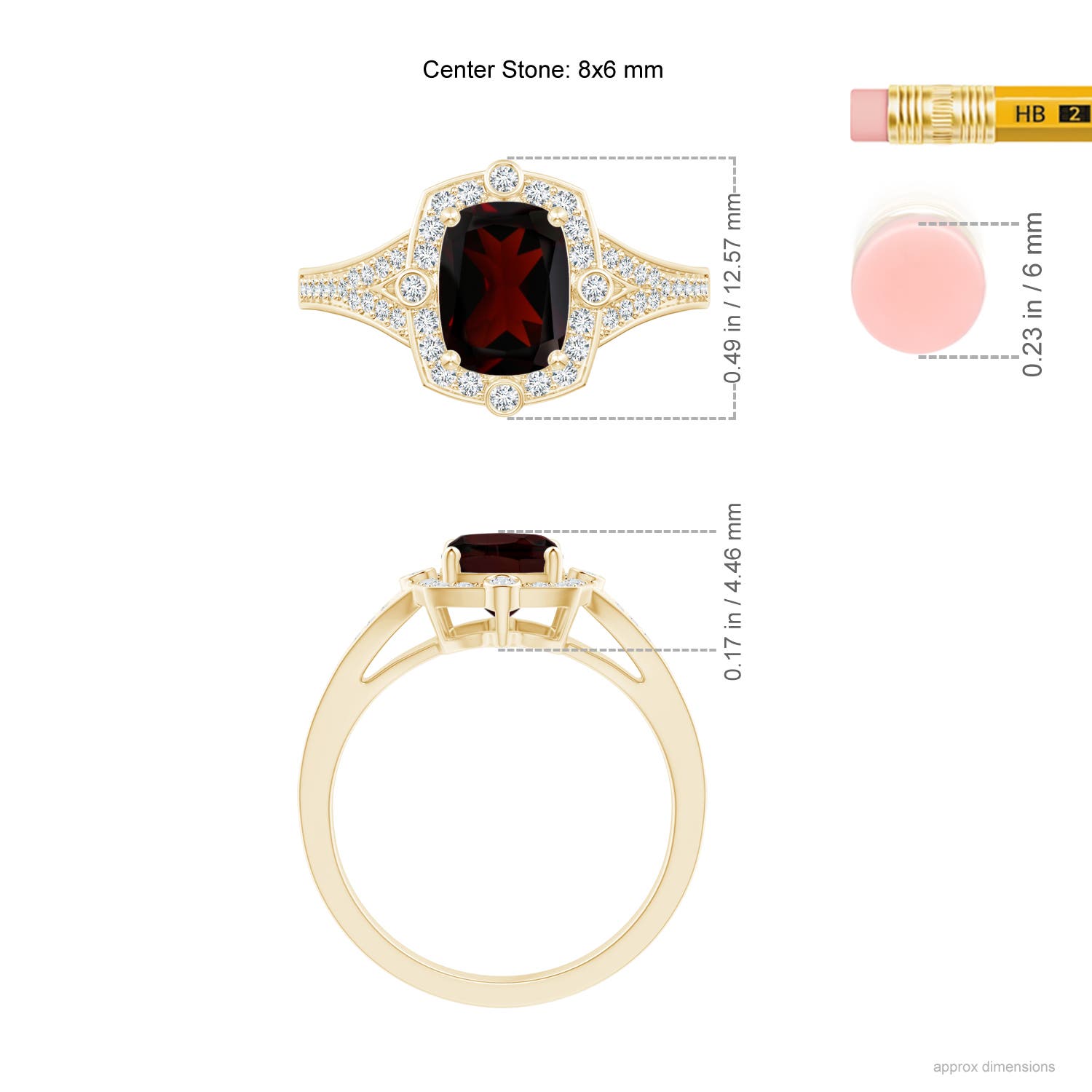 A - Garnet / 1.88 CT / 14 KT Yellow Gold