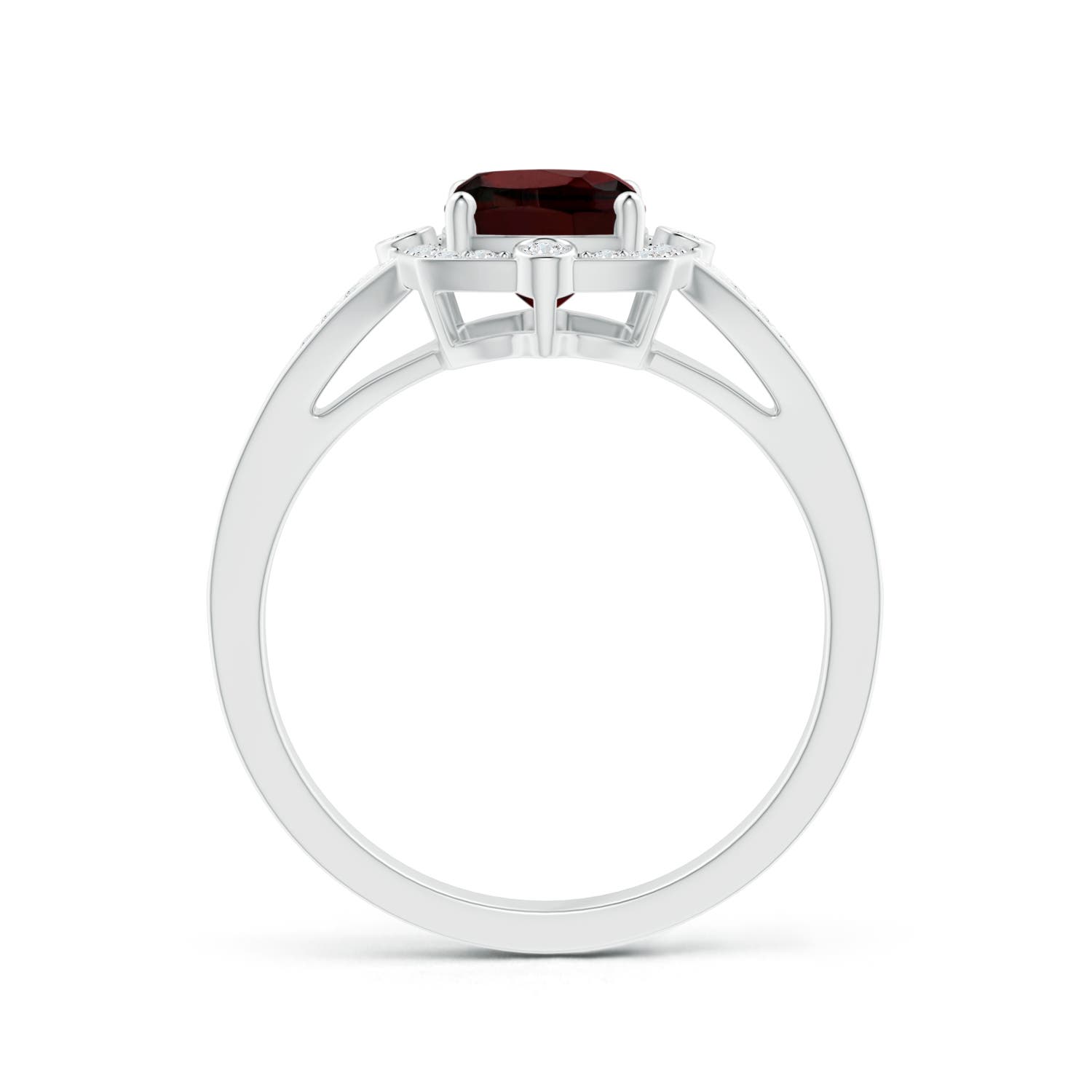 AA - Garnet / 1.88 CT / 14 KT White Gold