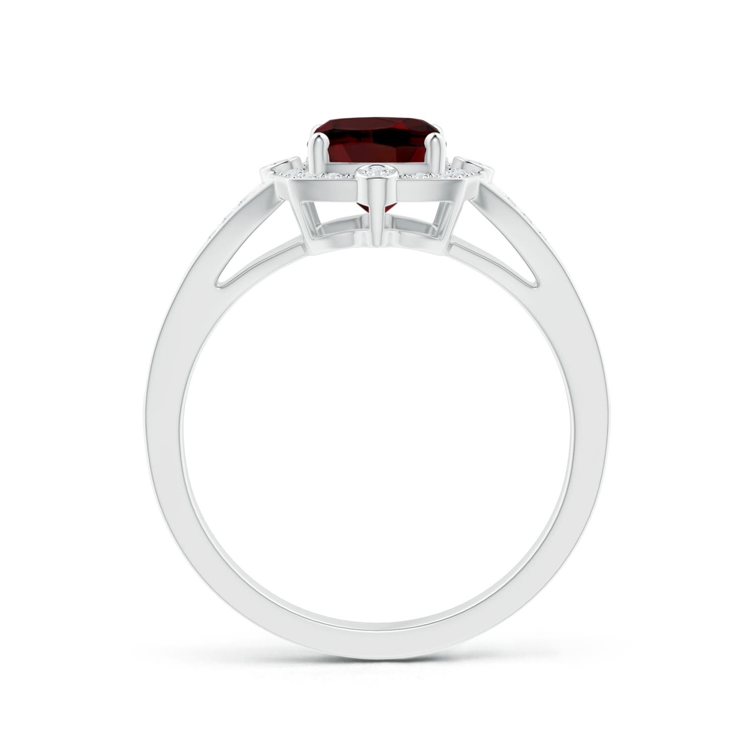 AAA - Garnet / 1.88 CT / 14 KT White Gold