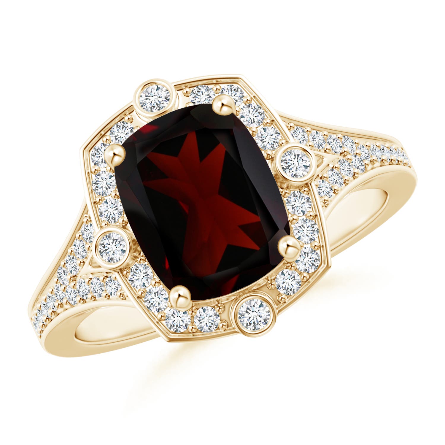 A - Garnet / 3.18 CT / 14 KT Yellow Gold