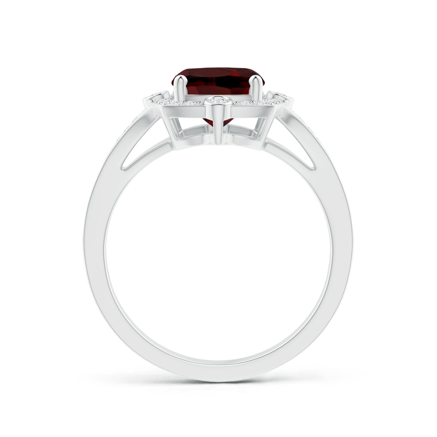 AAA - Garnet / 3.18 CT / 14 KT White Gold