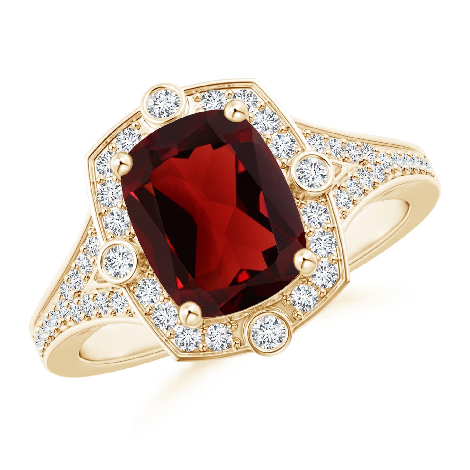 AAA - Garnet / 3.18 CT / 14 KT Yellow Gold