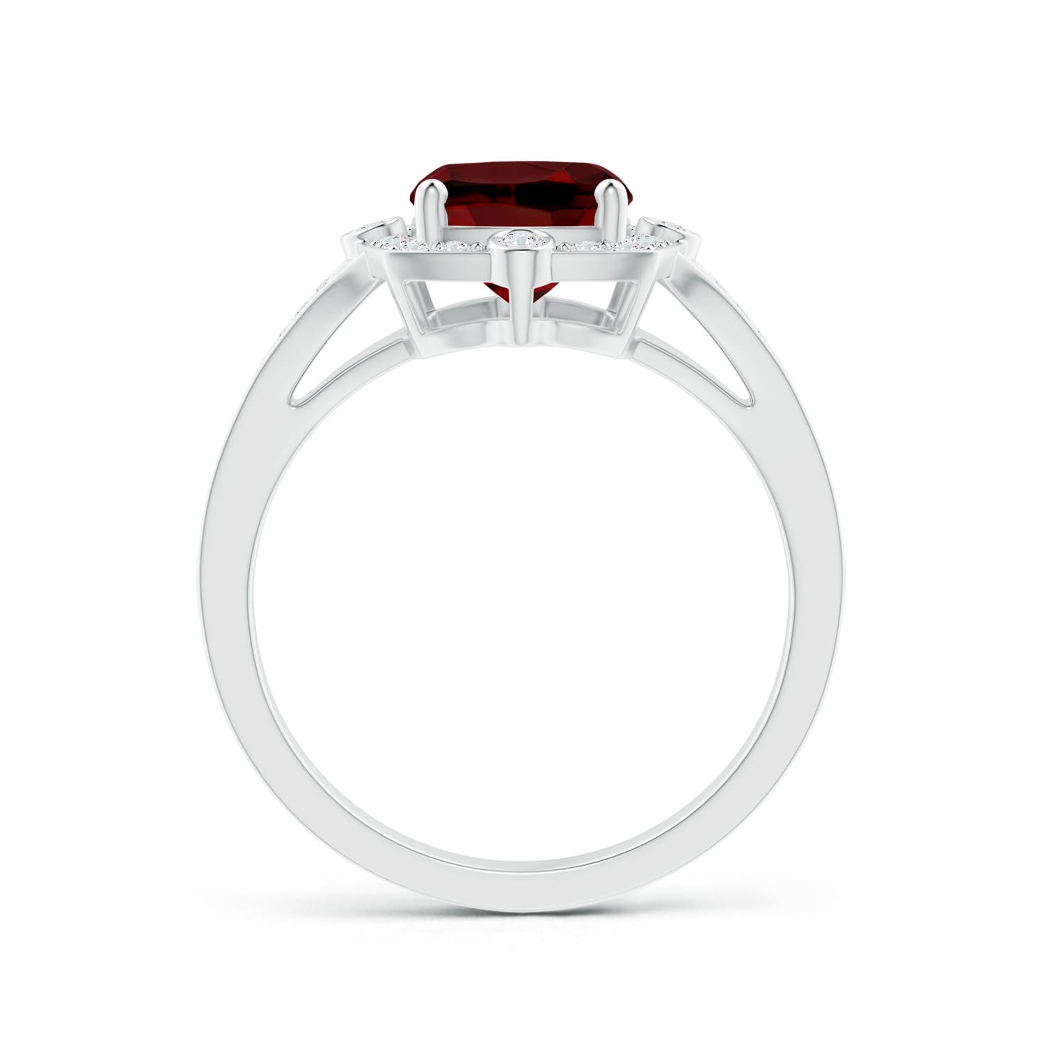 AAAA - Garnet / 3.18 CT / 14 KT White Gold