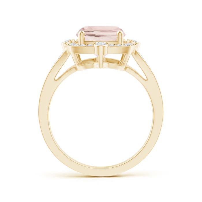 A - Morganite / 3 CT / 14 KT Yellow Gold