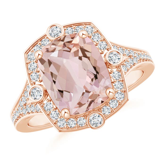 AA - Morganite / 3 CT / 14 KT Rose Gold