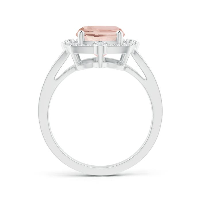 AA - Morganite / 3 CT / 14 KT White Gold