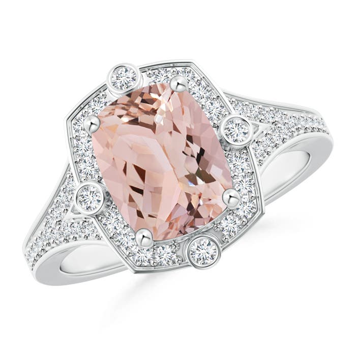 AAA - Morganite / 2.08 CT / 14 KT White Gold