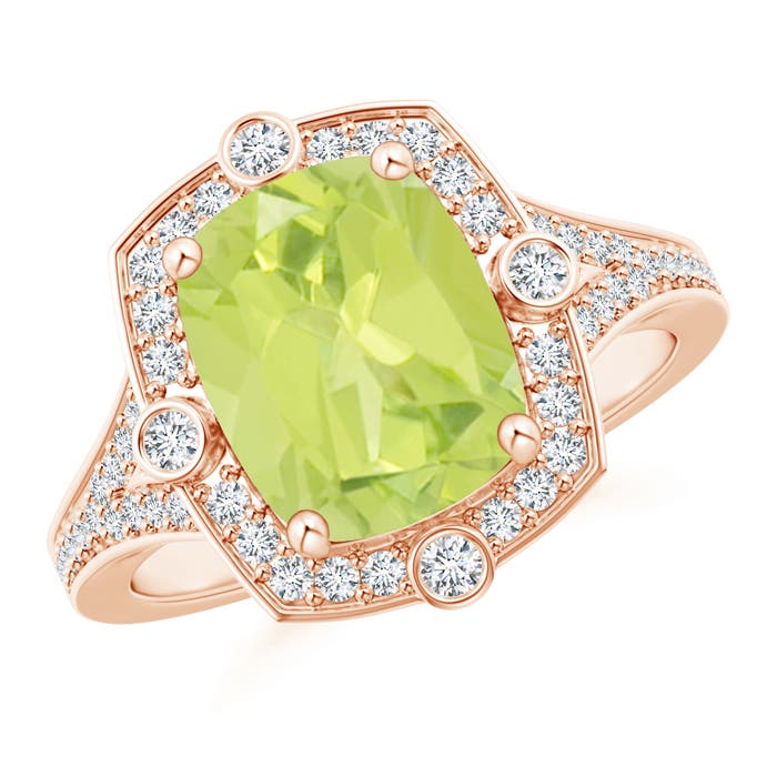 A - Peridot / 3.2 CT / 14 KT Rose Gold