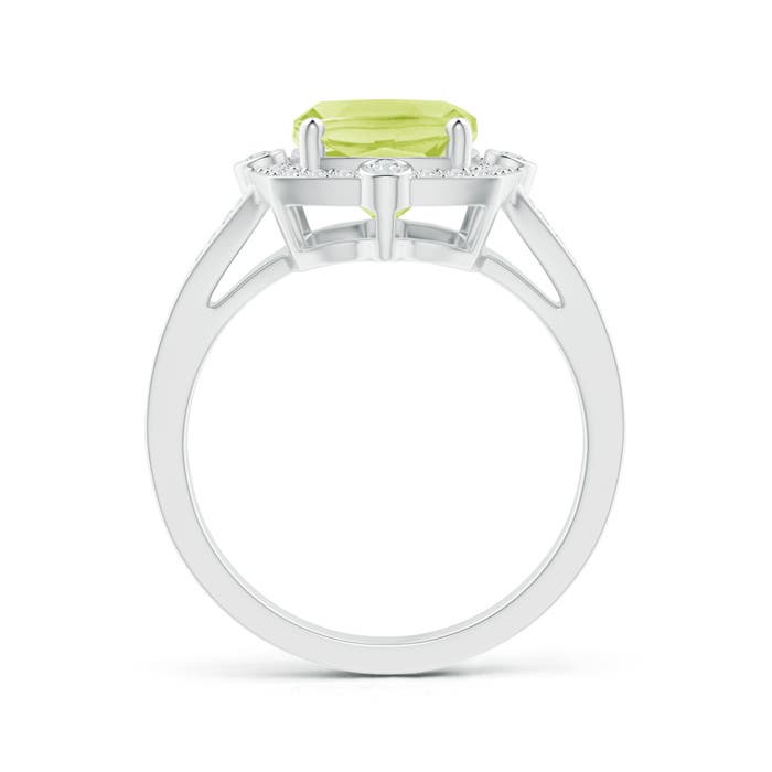 A - Peridot / 3.2 CT / 14 KT White Gold