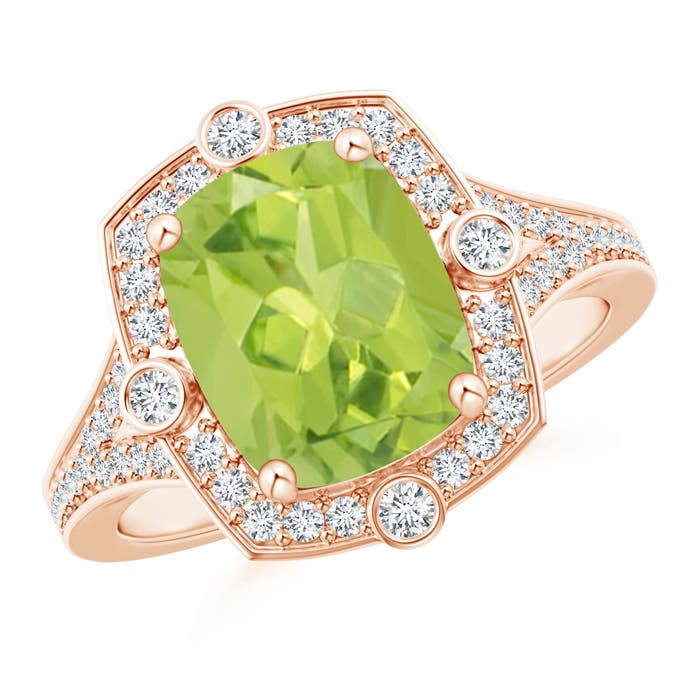 AA - Peridot / 3.2 CT / 14 KT Rose Gold