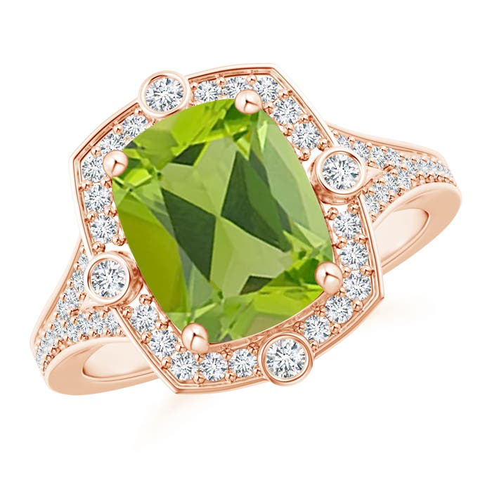 AAA - Peridot / 3.2 CT / 14 KT Rose Gold