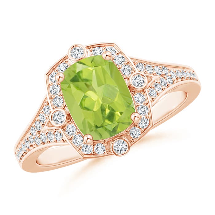 AA - Peridot / 1.73 CT / 14 KT Rose Gold