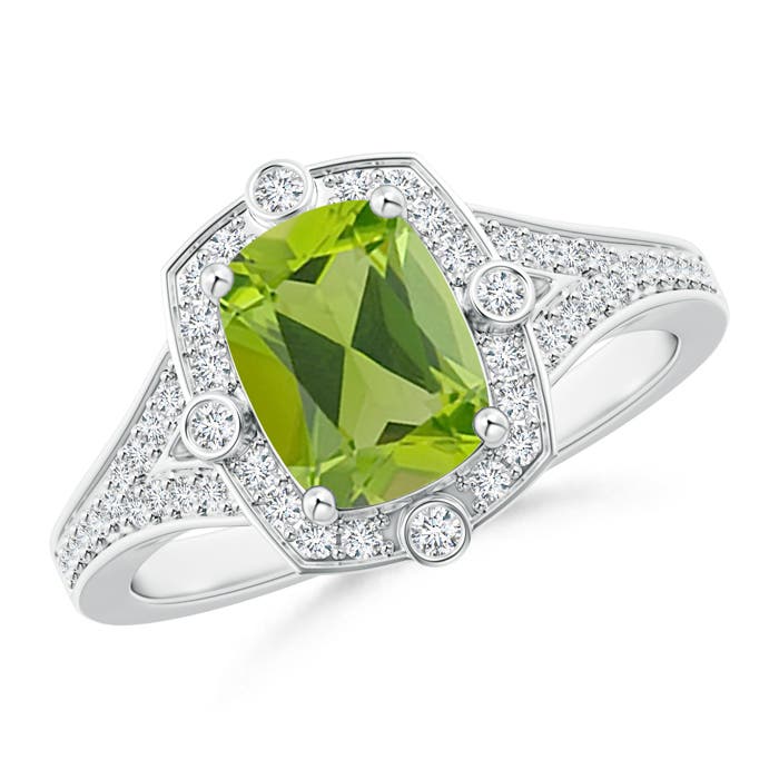 AAA - Peridot / 1.73 CT / 14 KT White Gold