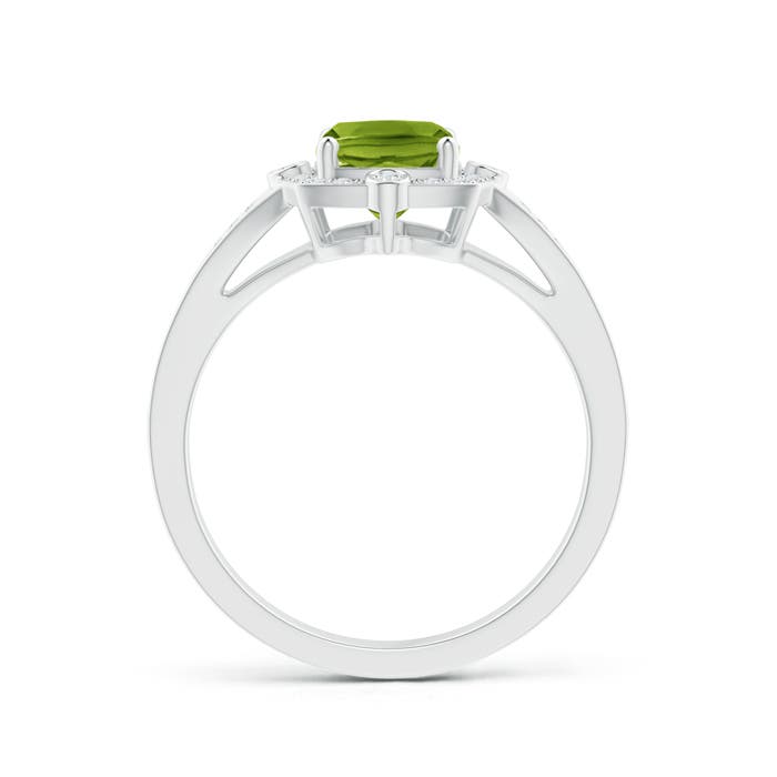 AAAA - Peridot / 1.73 CT / 14 KT White Gold