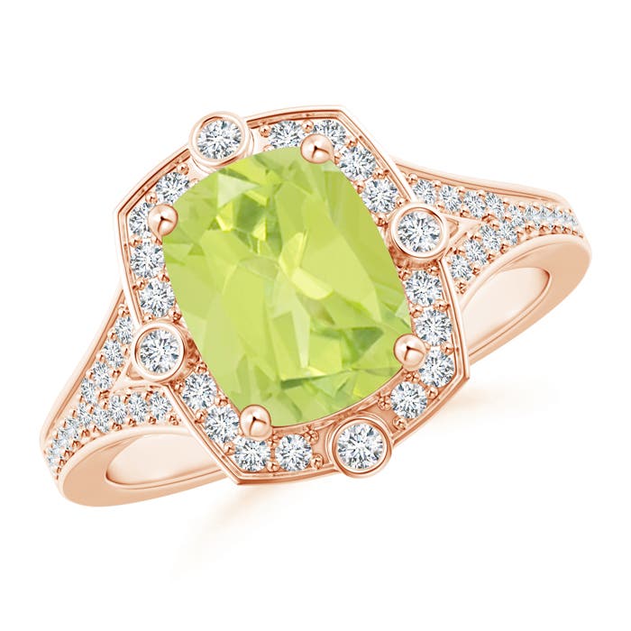 A - Peridot / 2.38 CT / 14 KT Rose Gold