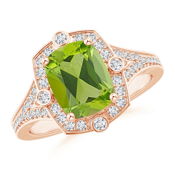 AAA - Peridot / 2.38 CT / 14 KT Rose Gold