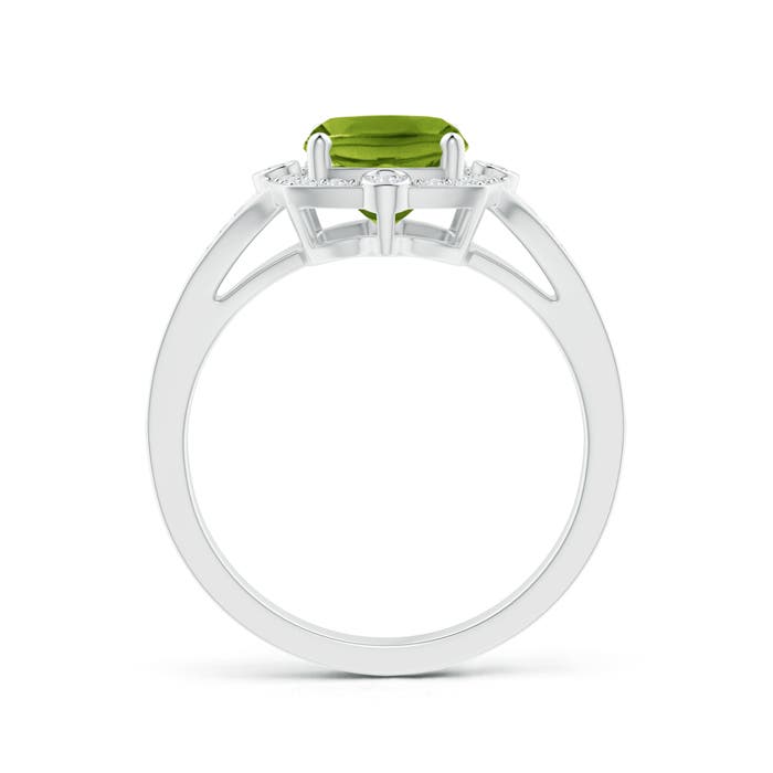 AAAA - Peridot / 2.38 CT / 14 KT White Gold