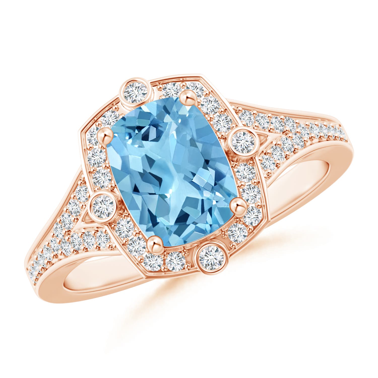 A - Swiss Blue Topaz / 1.88 CT / 14 KT Rose Gold