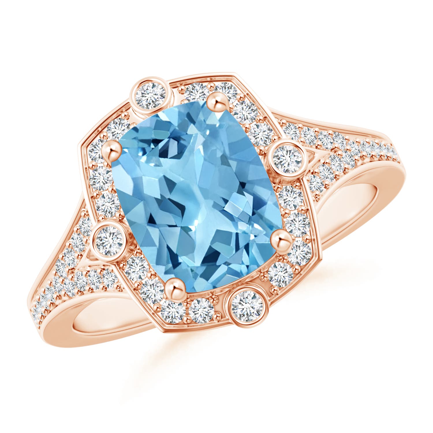 A - Swiss Blue Topaz / 2.48 CT / 14 KT Rose Gold