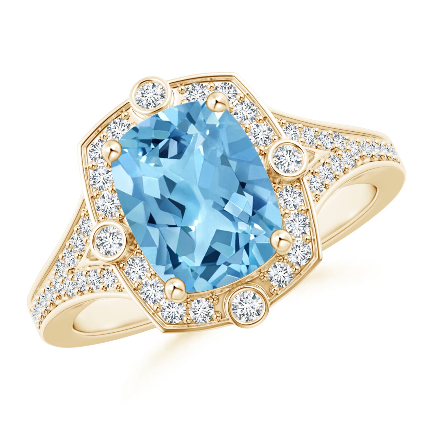 A - Swiss Blue Topaz / 2.48 CT / 14 KT Yellow Gold