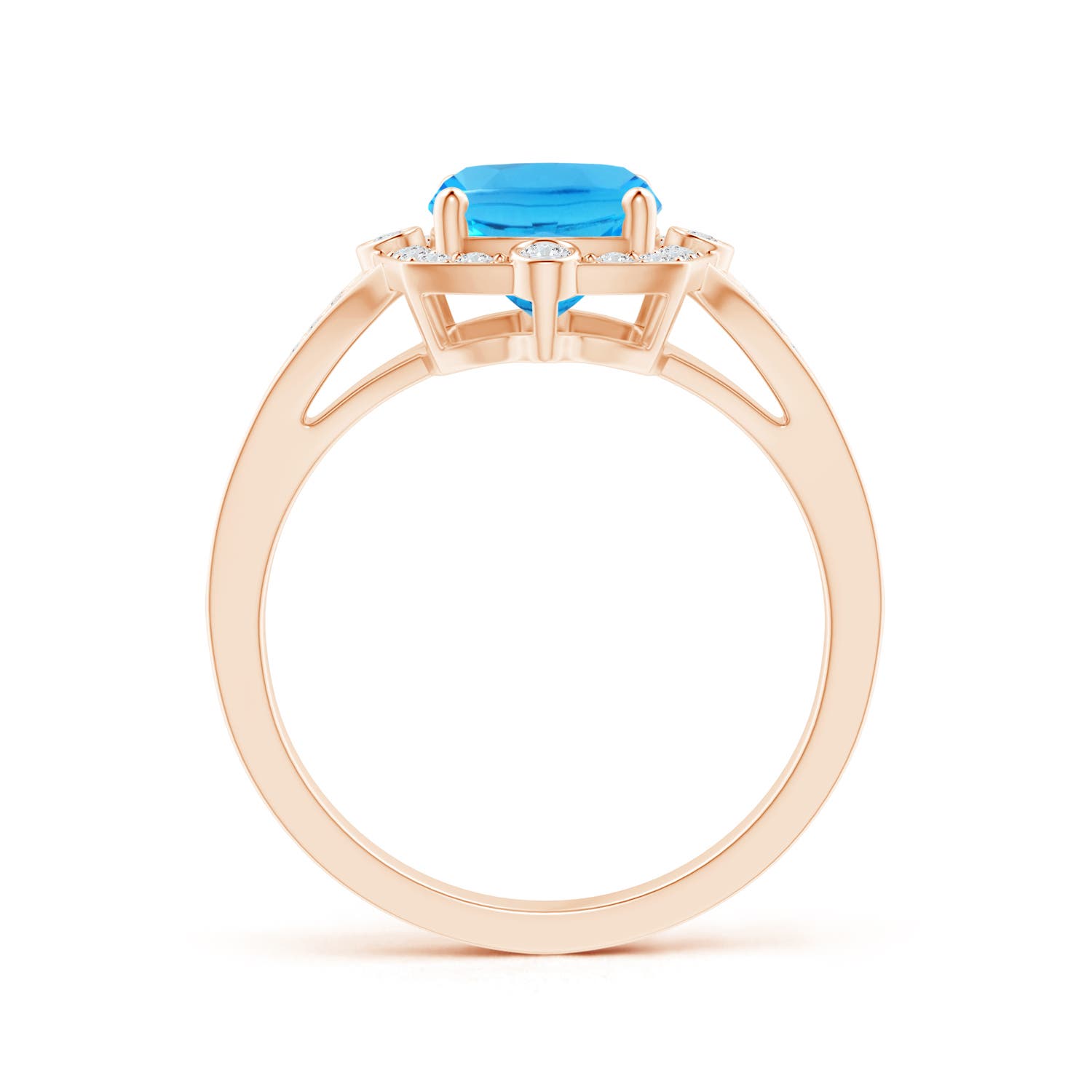 AAA - Swiss Blue Topaz / 2.48 CT / 14 KT Rose Gold