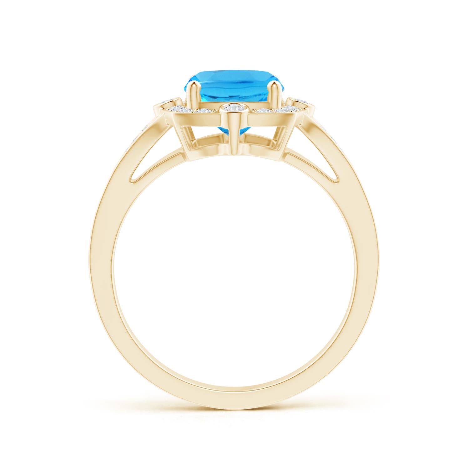 AAA - Swiss Blue Topaz / 2.48 CT / 14 KT Yellow Gold