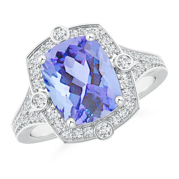 A - Tanzanite / 2.9 CT / 14 KT White Gold