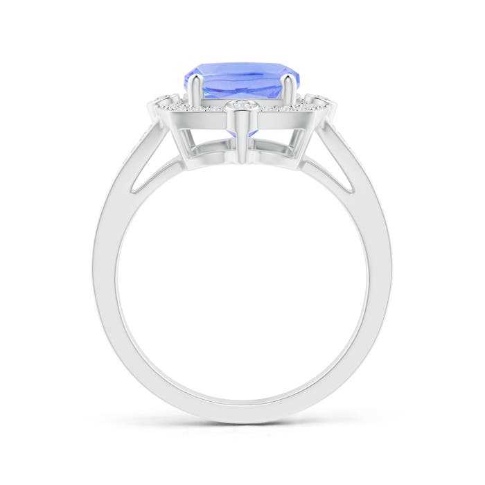 A - Tanzanite / 2.9 CT / 14 KT White Gold