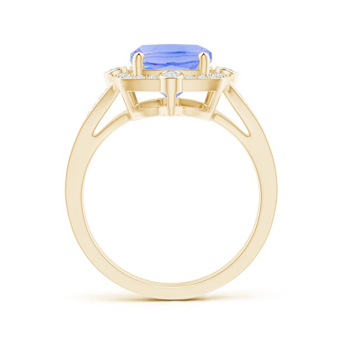 A - Tanzanite / 2.9 CT / 14 KT Yellow Gold