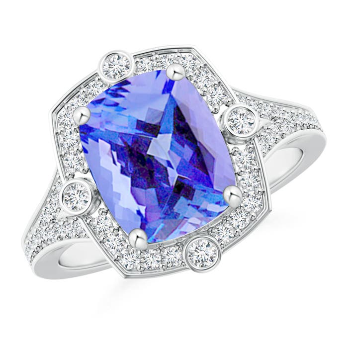 AA - Tanzanite / 2.9 CT / 14 KT White Gold