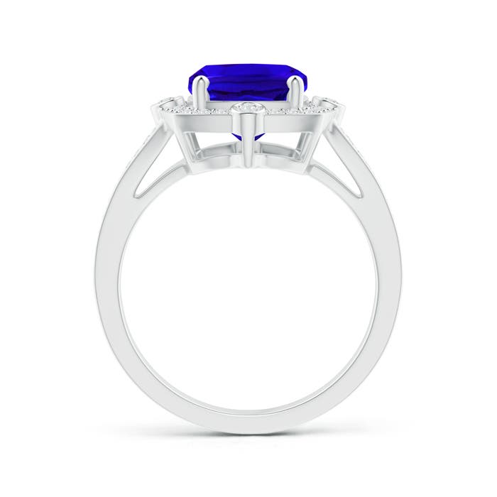 AAAA - Tanzanite / 2.9 CT / 14 KT White Gold