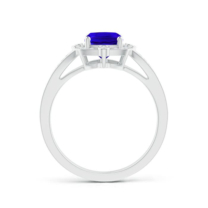 AAAA - Tanzanite / 1.88 CT / 14 KT White Gold