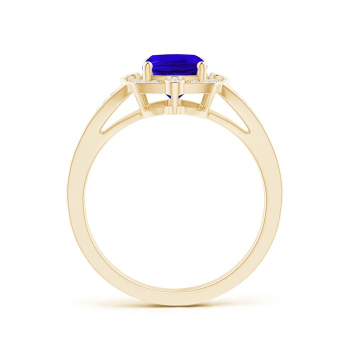 AAAA - Tanzanite / 1.88 CT / 14 KT Yellow Gold