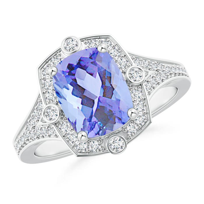 A - Tanzanite / 2.73 CT / 14 KT White Gold