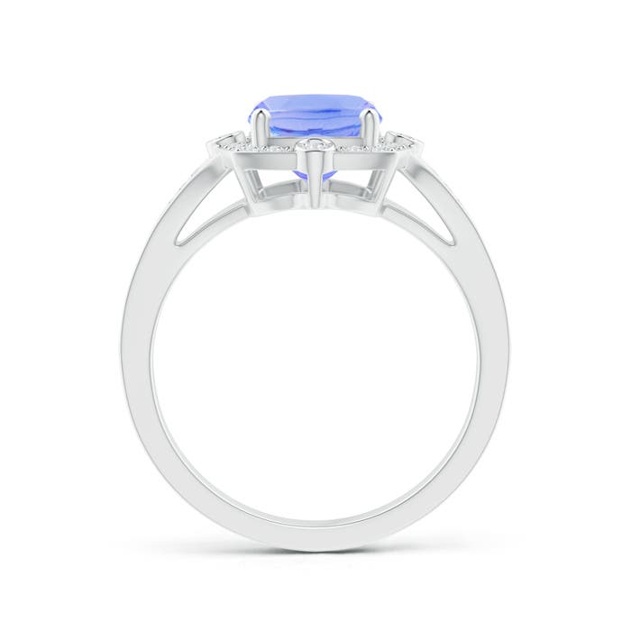 A - Tanzanite / 2.73 CT / 14 KT White Gold