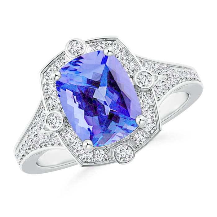 AA - Tanzanite / 2.73 CT / 14 KT White Gold