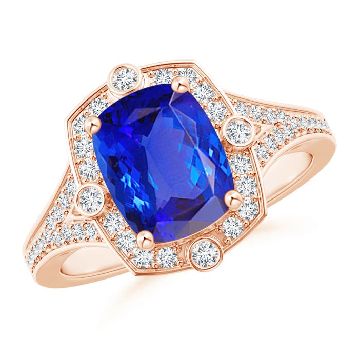 AAA - Tanzanite / 2.73 CT / 14 KT Rose Gold