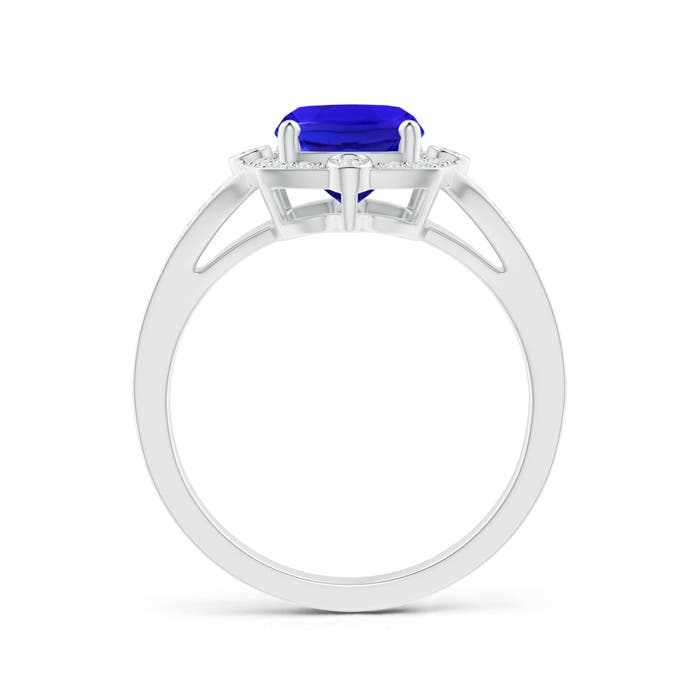 AAA - Tanzanite / 2.73 CT / 14 KT White Gold