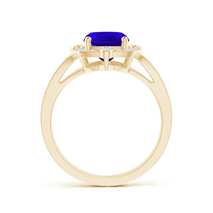 AAAA - Tanzanite / 2.73 CT / 14 KT Yellow Gold